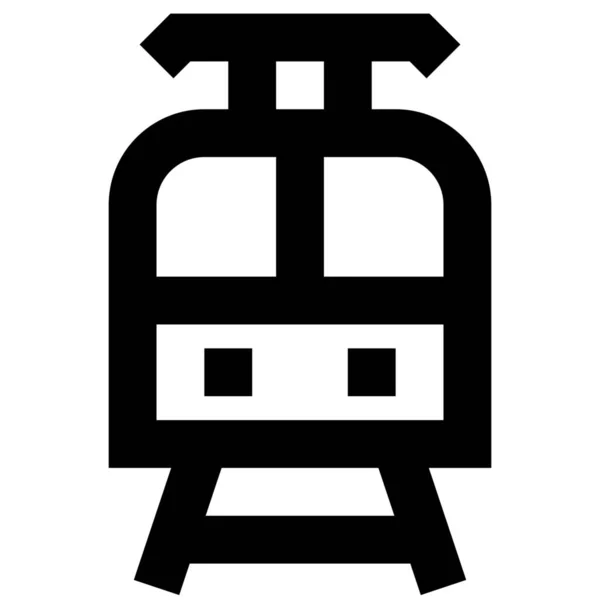 Icono Transporte Tren Estilo Esquema — Archivo Imágenes Vectoriales
