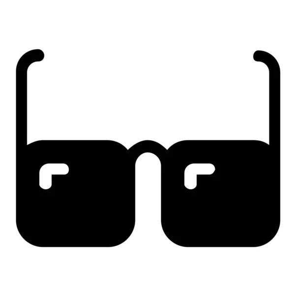 Aksesoris Kacamata Ikon Solid Dalam Gaya Solid - Stok Vektor