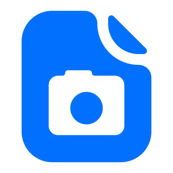 Camera Bestandsformaat Pictogram Solid Stijl — Stockvector