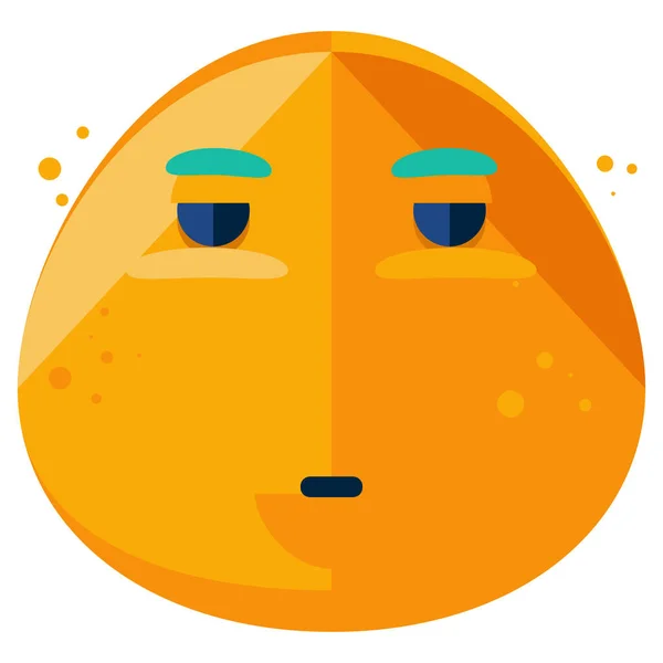 Emoji Emoticon Ansikte Ikon Platt Stil — Stock vektor