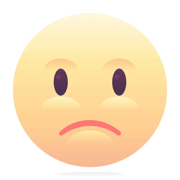 Emoji Emoticon Sad Значок Плавному Стилі — стоковий вектор