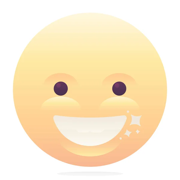 Emoji Émoticône Sourire Icône Dans Style Lisse — Image vectorielle