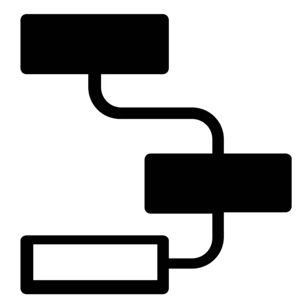 固态数据库层次结构服务器图标 — 图库矢量图片