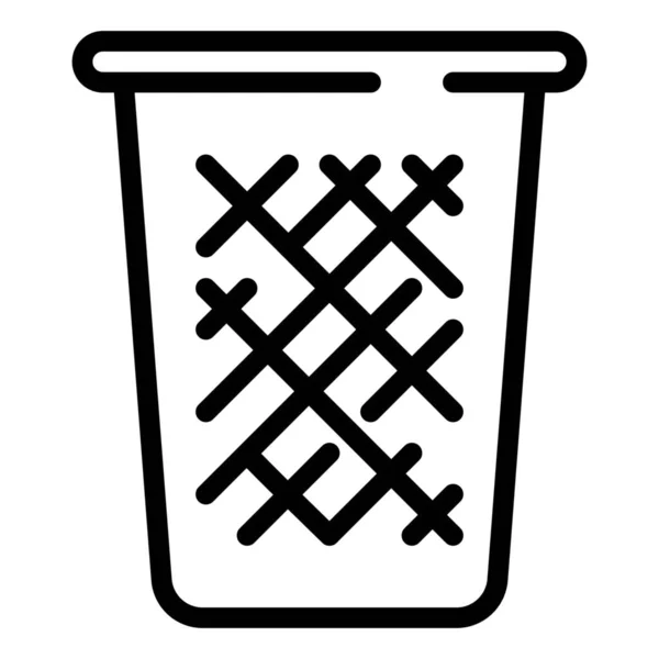Kann Müll Icon Outline Stil Löschen — Stockvektor