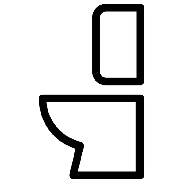 Toilette Toilette Symbol Outline Stil — Stockvektor