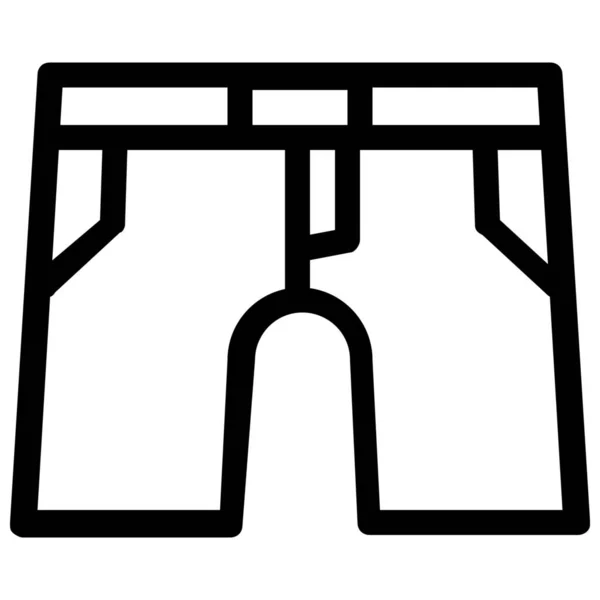 Значок Одежды Шорты Стиле Outline — стоковый вектор