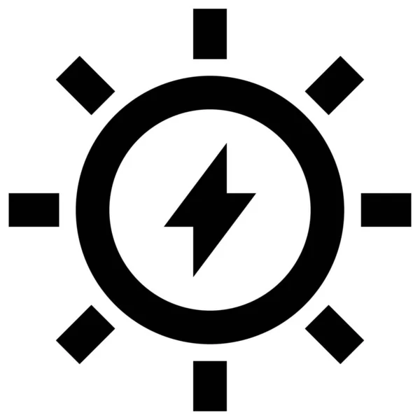 Ecology Electric Electricity Icon Outline Style — Stock Vector