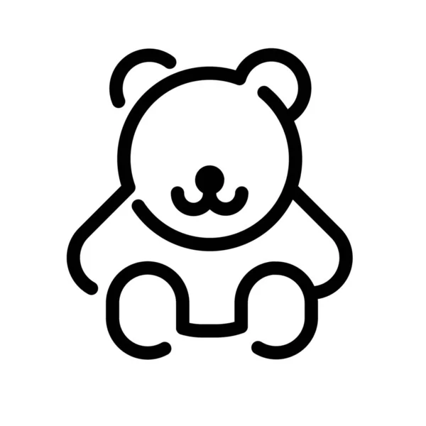 Bear Romance Teddy Icon Outline Style — Stock Vector