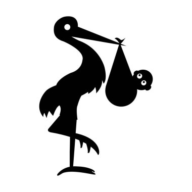 babycare bird infant icon in Solid style clipart
