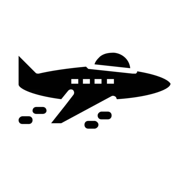 Иконка Перевозки Самолета Твердом Стиле — стоковый вектор