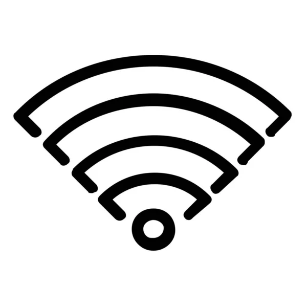 Ícone Wifi Indicador Conexão Estilo Esboço — Vetor de Stock