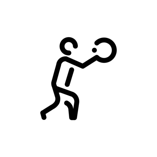 Bowling Homme Icône Dans Style Outline — Image vectorielle