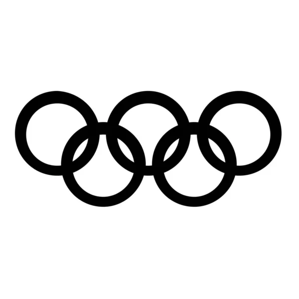 圆形奥林匹克运动瘫痪图标在轮廓风格 — 图库矢量图片