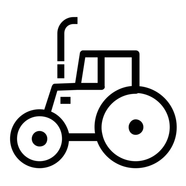 Transport Ikone Für Landwirtschaftliche Traktoren Outline Stil — Stockvektor