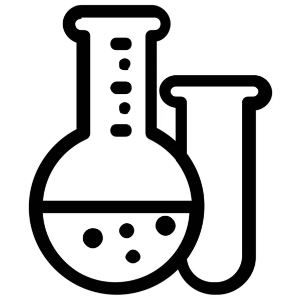 Εικονίδιο Γνώσεων Χημείας Εκπαίδευσης Στυλ Περίγραμμα — Διανυσματικό Αρχείο