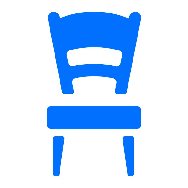 Chair Furniture Home Icon Solid Style — Stock Vector