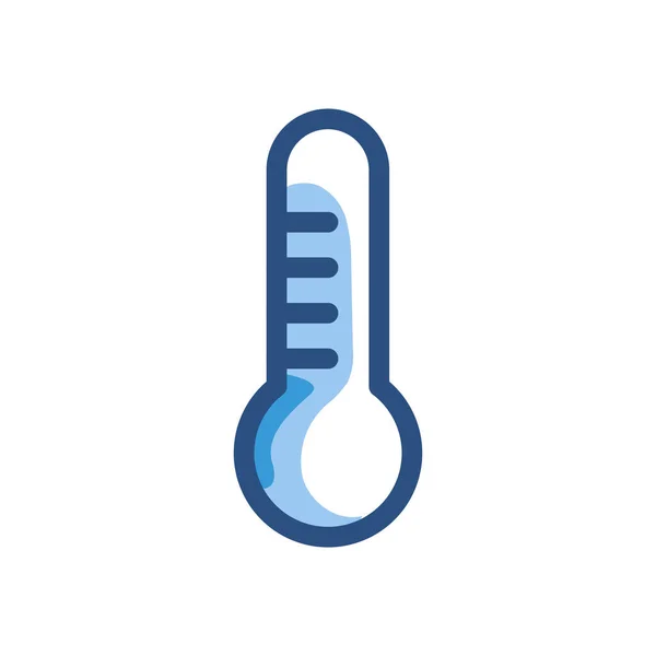 Icono Temperatura Caliente Fría Estilo Contorno Lleno — Vector de stock