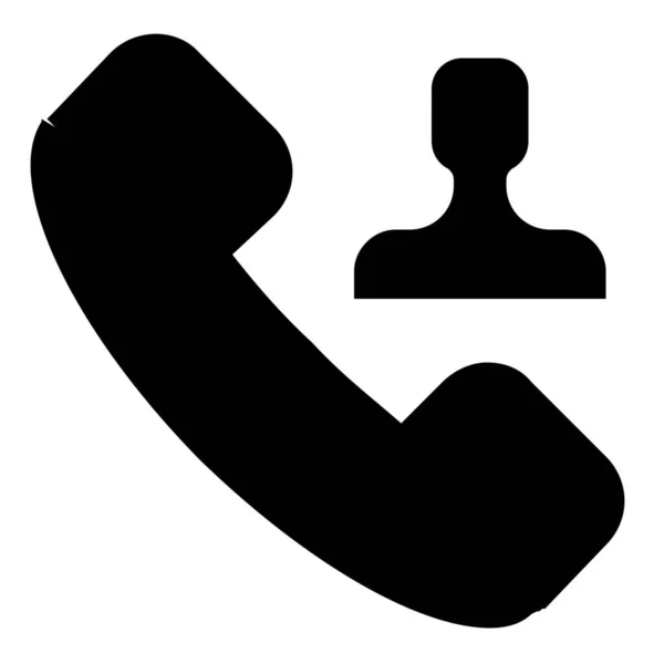 Іконка Контактного Телефону Виклику Стилі Solid — стоковий вектор