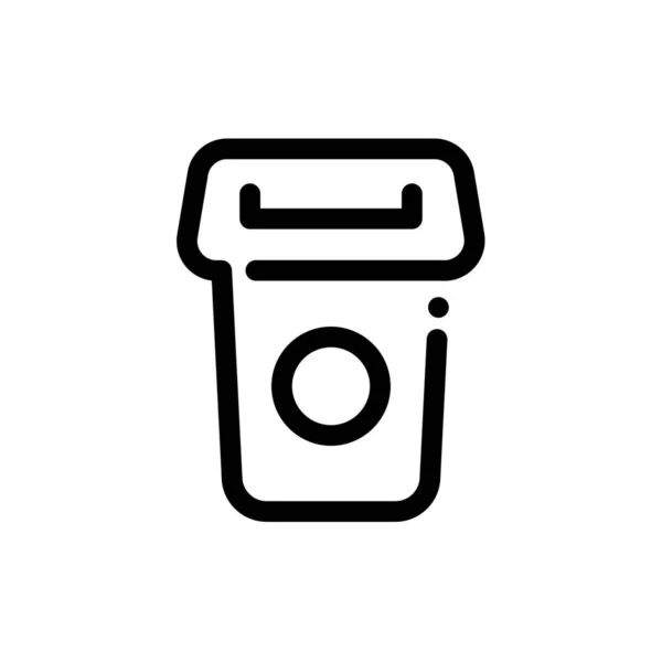 Bin Garbage Household Icon Outline Style — Stock Vector