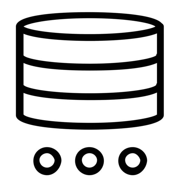 Datenbankserver Setup Symbol Outline Stil — Stockvektor