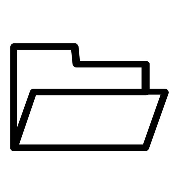 Data Folder Icon Outline Style — 스톡 벡터