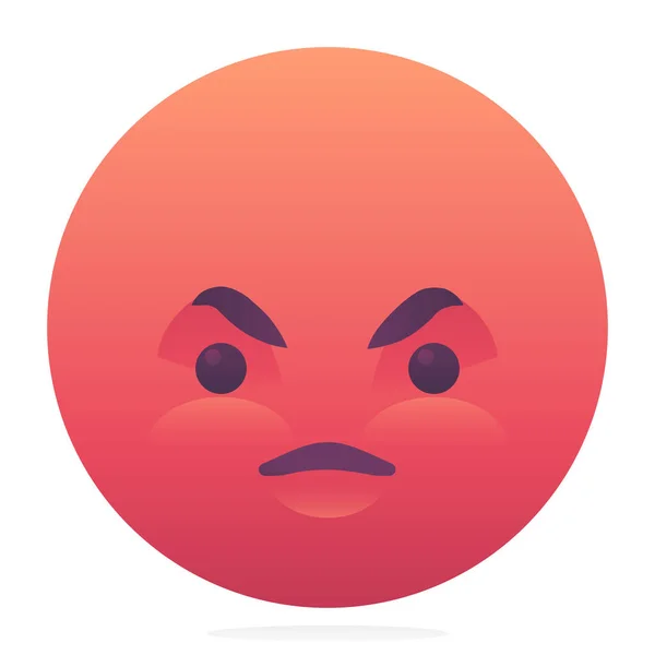 Rozzlobený Emotikon Emoji Stylu Smooth — Stockový vektor