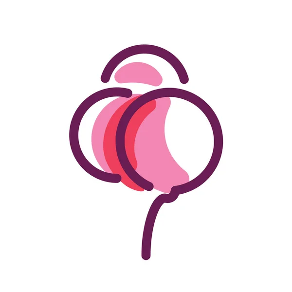 Icono Romance Helado Estilo Contorno Lleno — Vector de stock