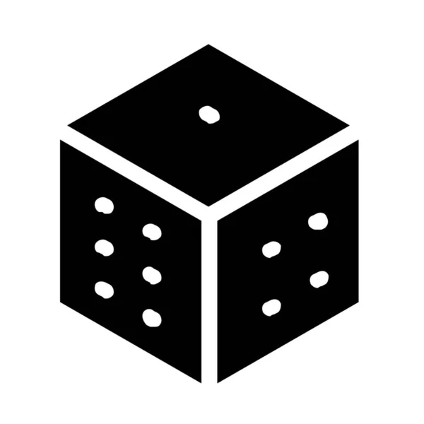 Würfelspiel Solides Symbol Soliden Stil — Stockvektor