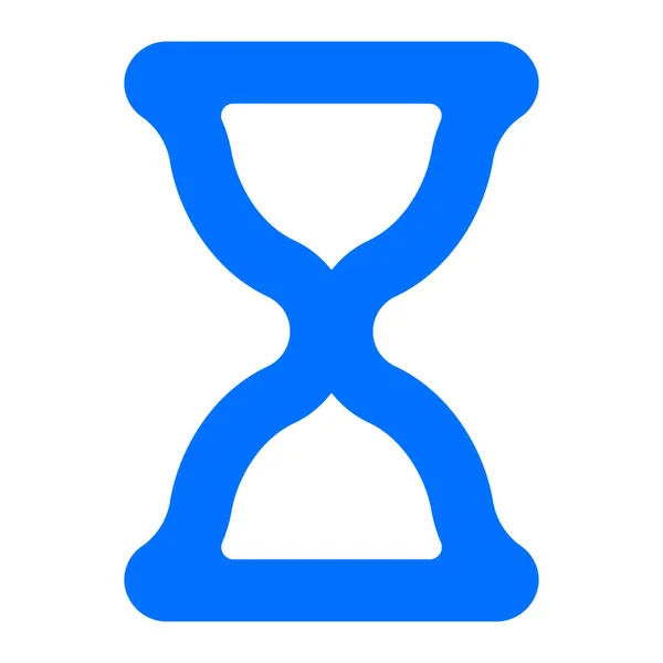 Uhr Sanduhr Zeitsymbol Solidem Stil — Stockvektor
