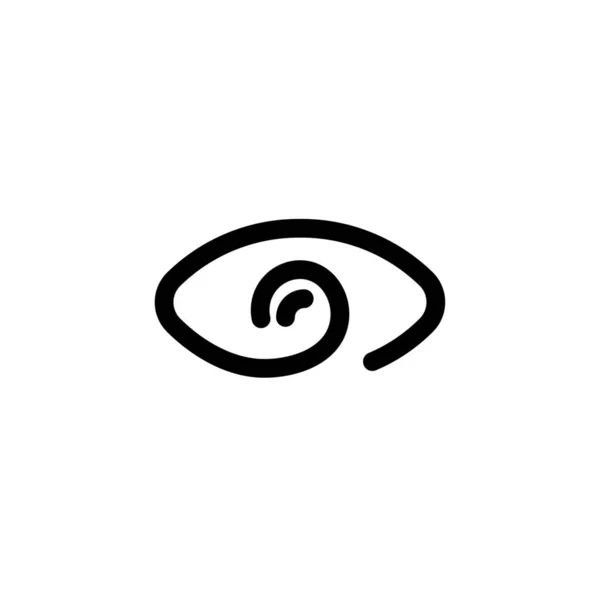 Eye Home Smart Icon Outline Stil — Stockvektor