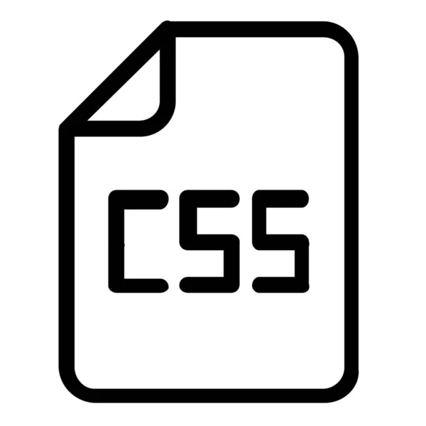 Ikona Formátu Rozšíření Css Stylu Osnovy — Stockový vektor