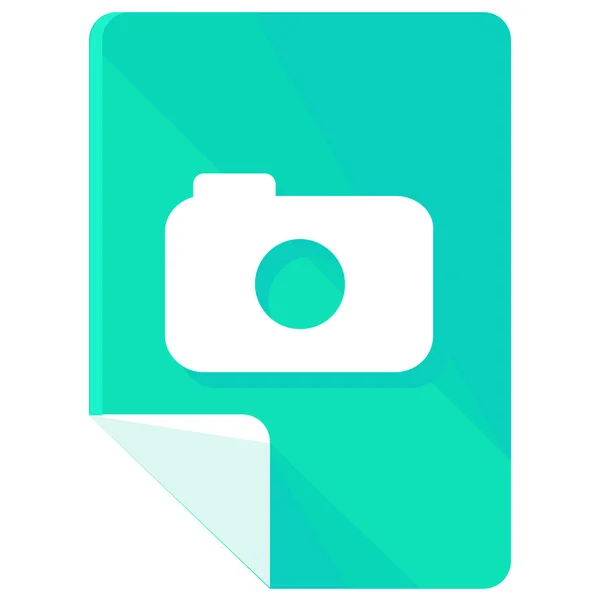 Camera Files Image Icon Flat Style — Stock Vector