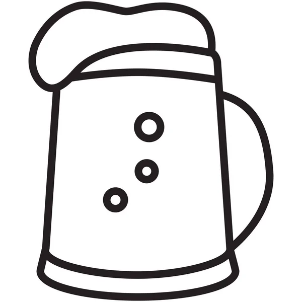 Bar Beer Cold Icon Outline Style — 스톡 벡터