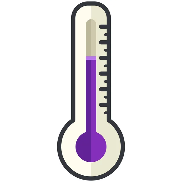 Иконка Средней Температуры Стиле Заполненного Контура — стоковый вектор
