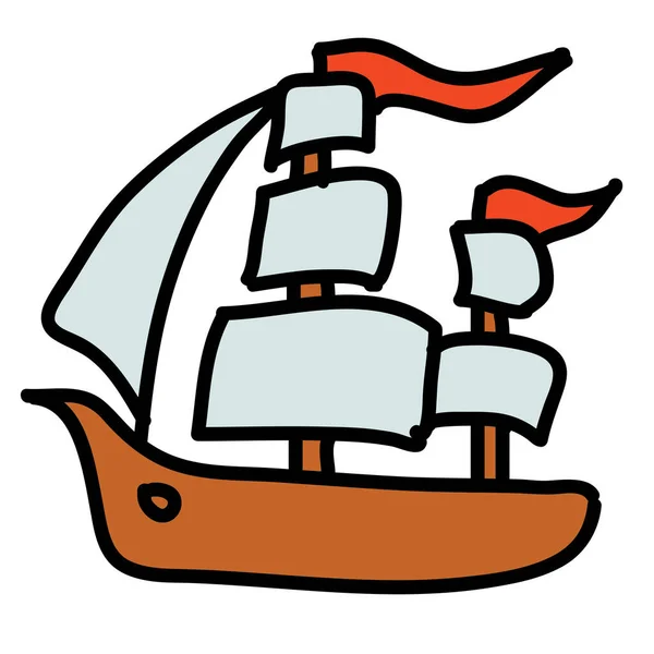 用手绘的方式标出海盗的标志 — 图库矢量图片