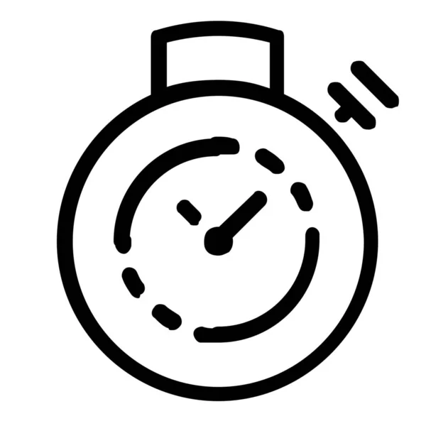 Reloj Cronómetro Temporizador Icono Estilo Esquema — Vector de stock