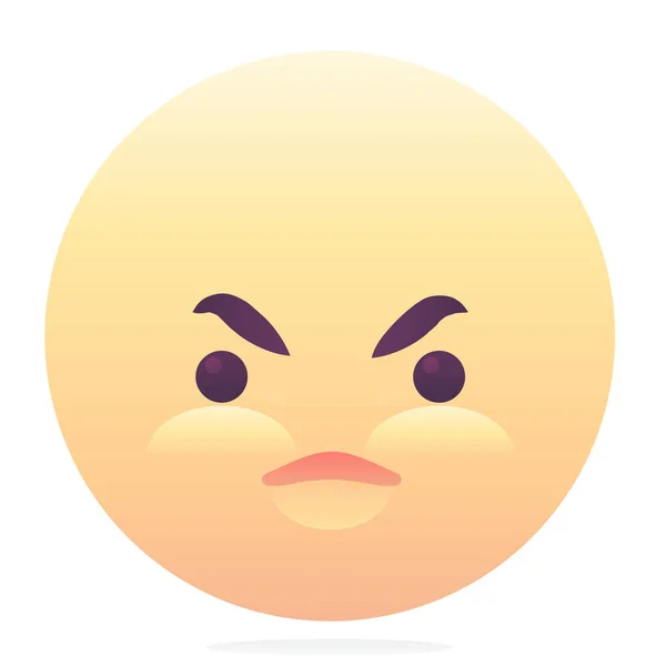 Rozzlobený Emotikony Emoji Stylu Smooth — Stockový vektor