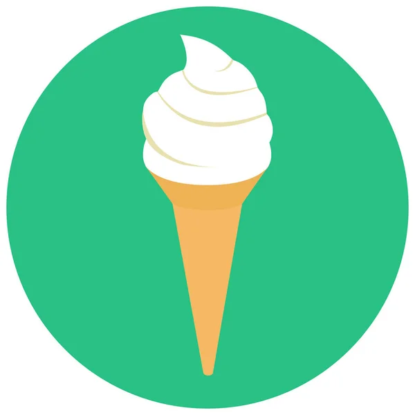 Helado Icono Bollo Hielo Estilo Plano — Archivo Imágenes Vectoriales