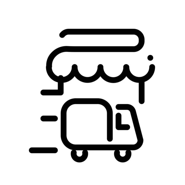 Levering Winkel Winkelen Pictogram Outline Stijl — Stockvector