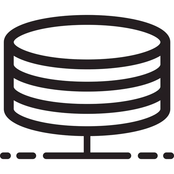 Business Netzwerk Server Symbol Outline Stil — Stockvektor