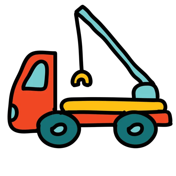 Icono Transporte Carga Elevación Estilo Handdrawn — Vector de stock