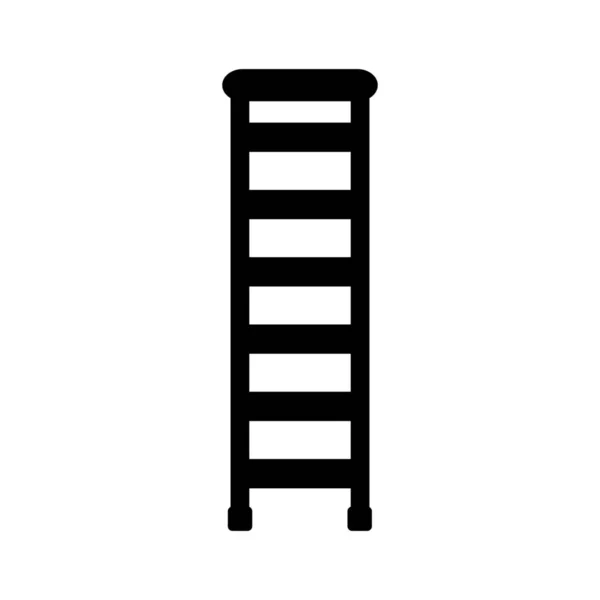 Escalader Icône Échelle Construction Style Solide — Image vectorielle