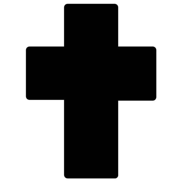 Christendom Cross Religie Icoon Contouren Stijl — Stockvector