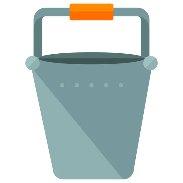 Agriculture Bucket Carry Icon Flat Style — Stock Vector