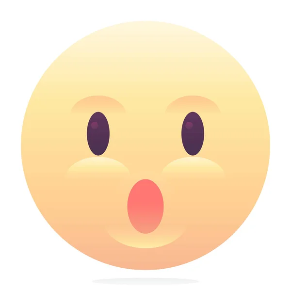 Emoticono Emoji Sonriente Icono Estilo Suave — Vector de stock