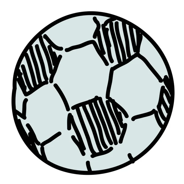 Aktivität Fußball Hobby Ikone Handgezeichneten Stil — Stockvektor
