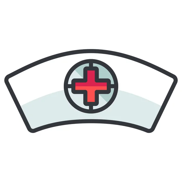 Ikona Zdrowia Personelu Medycznego Stylu Wypełniony Zarys — Wektor stockowy