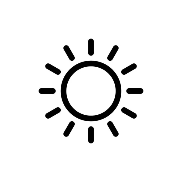 Прогноз Тепла Солнца Значок Стиле Абрис — стоковый вектор