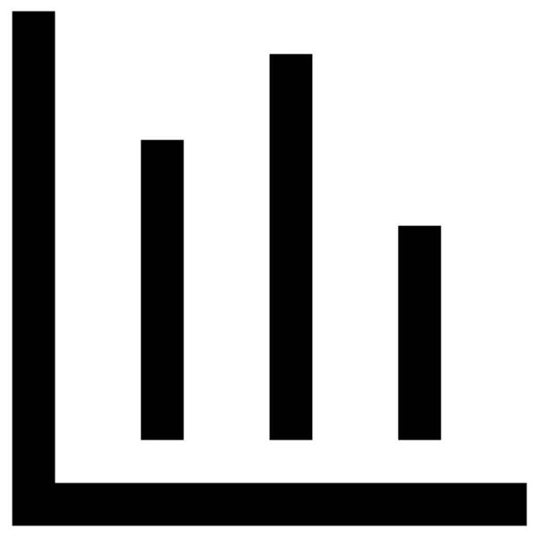 Wykres Analityczny Ikona Wykresu Stylu Zarysu — Wektor stockowy
