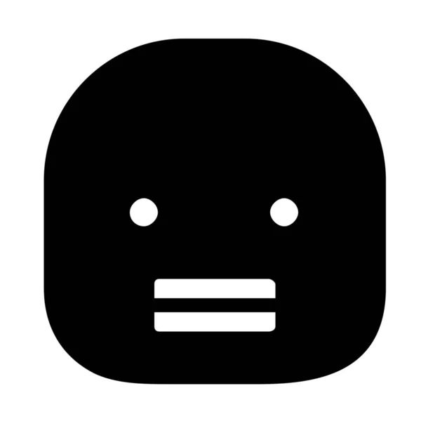 Duckface Emoticon Ikon Padat Dalam Gaya Solid - Stok Vektor